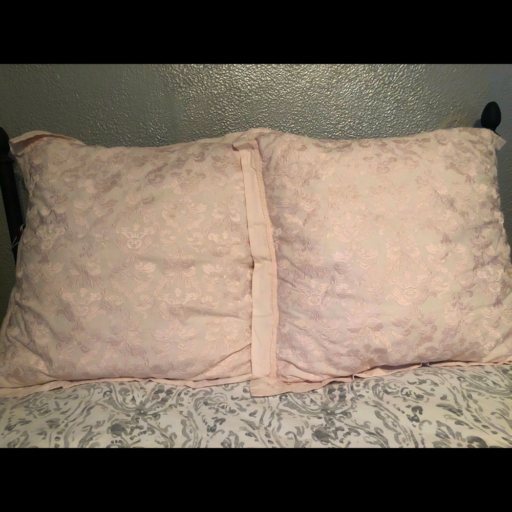 2 large European size throw pillow covers